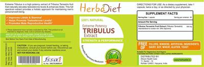 Photo of the Herbadiet Extreme Potency Tribulus Extract label