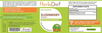 Photo of the Herbadiet Elderberry Extract label