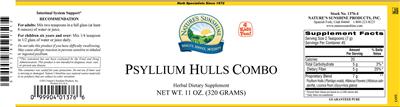Photo of the Nature's Sunshine Psyllium Hulls Combo label