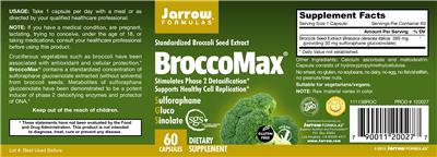 Photo of the Jarrow Formulas BroccoMax label
