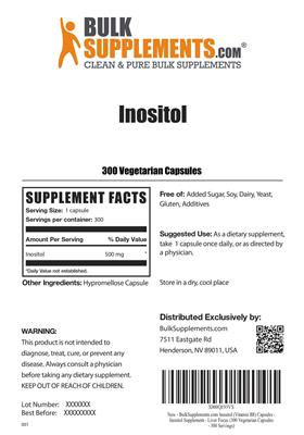 Photo of the BulkSupplements.com Inositol label