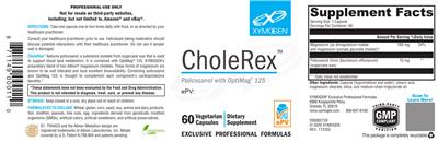 Photo of the XYMOGEN CholeRex label