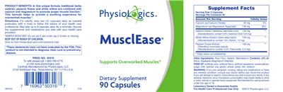 Photo of the PhysioLogics MusclEase label