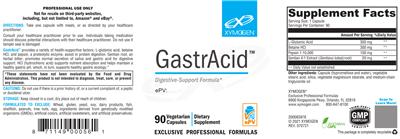 Photo of the XYMOGEN GastrAcid label