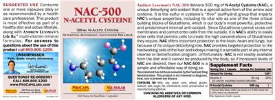 Photo of the ProCaps Laboratories NAC-500 N-Acetyl Cysteine label