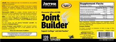 Photo of the Jarrow Formulas Joint Builder label