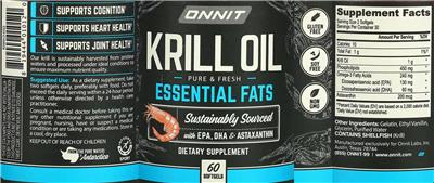 Photo of the Onnit Krill Oil label
