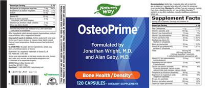 Photo of the Nature's Way OsteoPrime label