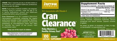 Photo of the Jarrow Formulas Cran Clearance label