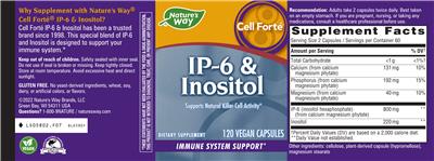 Photo of the Nature's Way Cell Forte IP-6 & Inositol label