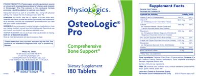 Photo of the PhysioLogics OsteoLogic Pro label