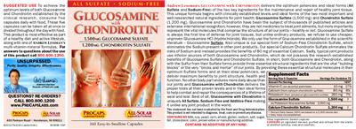 Photo of the ProCaps Laboratories Glucosamine with Chondroitin label