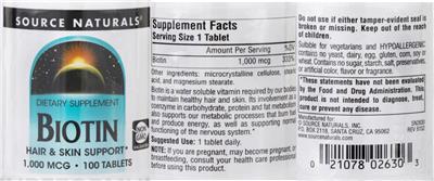 Biotin 1,000 mcg