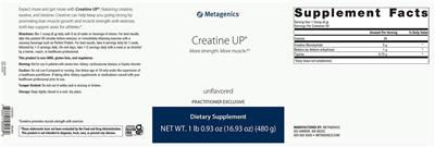 Photo of the Metagenics Creatine UP Unflavored label