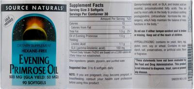 Evening Primrose Oil 500 mg