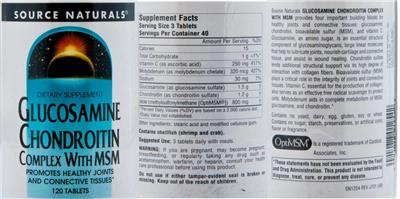 Glucosamine Chondroitin Complex With MSM