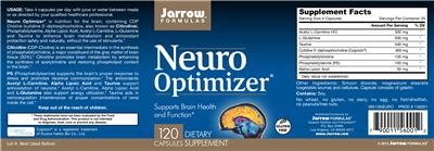 Product label for Neuro Optimizer