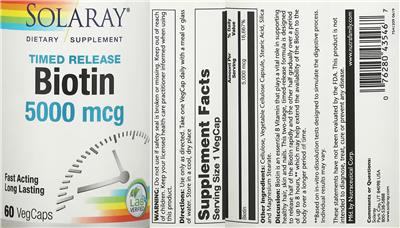 Biotin 5000 mcg Timed Release