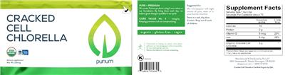 Photo of the Purium Cracked Cell Chlorella label