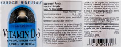 Vitamin D-3 1,000 IU