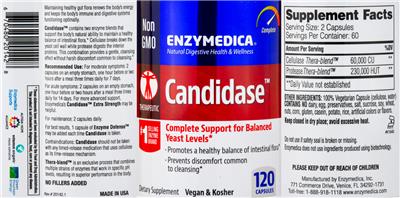 Photo of the Enzymedica Candidase label