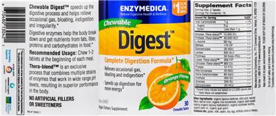Chewable Digest Orange Flavor