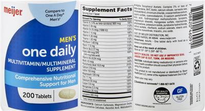 Photo of the Meijer Men's One Daily label