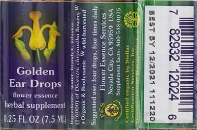 Photo of the Flower Essence Services Golden Ear Drops Flower Essence label