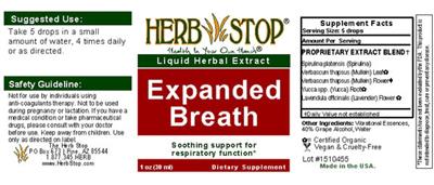 Photo of the Herb Stop Expanded Breath label