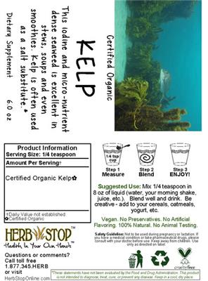 Photo of the Herb Stop Kelp label