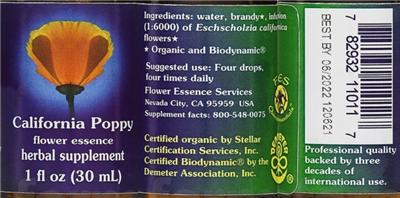 California Poppy Flower Essence