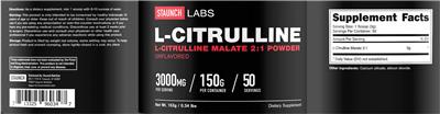 Photo of the Staunch Labs L-Citrulline 3000 mg Unflavored label