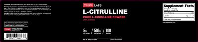 Photo of the Staunch Labs L-Citrulline Unflavored label