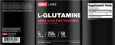 Photo of the Staunch Labs L-Glutamine Unflavored label