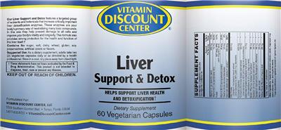 Photo of the Vitamin Discount Center Liver Support & Detox label