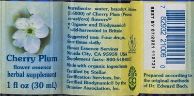 Cherry Plum Flower Essence