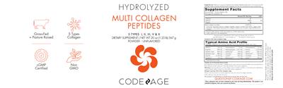 Photo of the Codeage Multi Collagen Peptides Powder Unflavored label