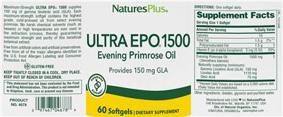 Photo of the NaturesPlus Ultra EPO 1500 label