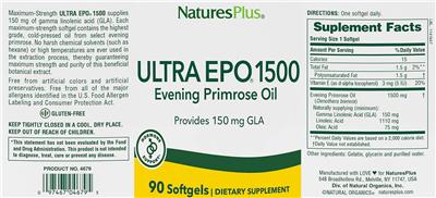 Photo of the NaturesPlus Ultra EPO 1500 label