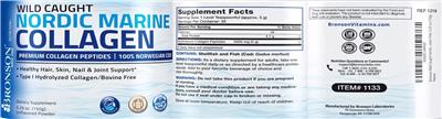 Photo of the Bronson Wild Caught Nordic Marine Collagen Unflavored label