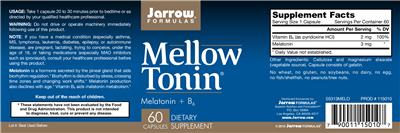 Photo of the Jarrow Formulas Mellow Tonin label