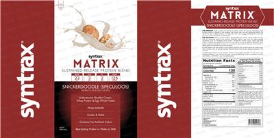 Photo of the Syntrax Matrix Snickerdoodle (Speculoos) label