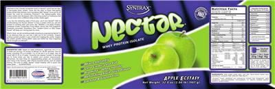 Photo of the Syntrax Nectar Apple Ecstasy label