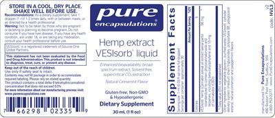 Hemp Extract VESIsorb Liquid Natural Cinnamint Flavor