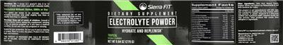 Photo of the Sierra Fit Electrolyte Powder Tropical label