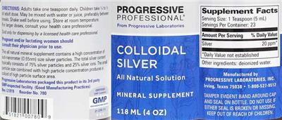 Photo of the Progressive Professional from Progressive Laboratories Colloidal Silver label