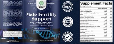 Photo of the Nature's Craft Male Fertility Support label