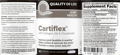 Product label for Cartiflex