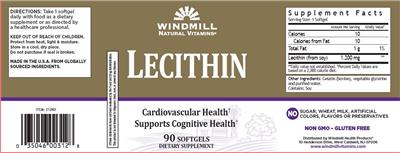Photo of the Windmill Natural Vitamins Lecithin label