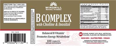 Product label image for B Complex with Choline & Inositol